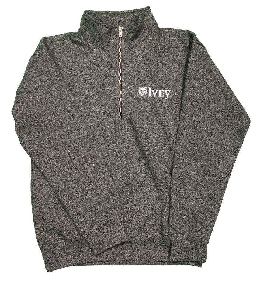Ivey Grey Fleece Quarter Zip Sweater